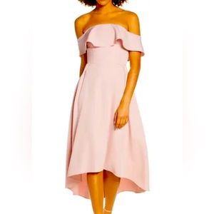 Chi Chi London Wanda Off the Shoulder Party Dress.